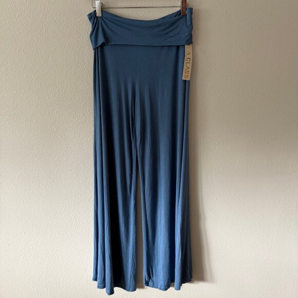 NWT LA CLASS Palazzo Pants‎ Blue Size Large - Picture 2 of 7